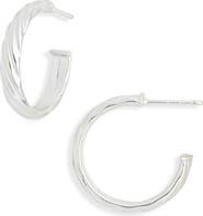 Argento Vivo Sterling Silver Twisted Hoop Earrings