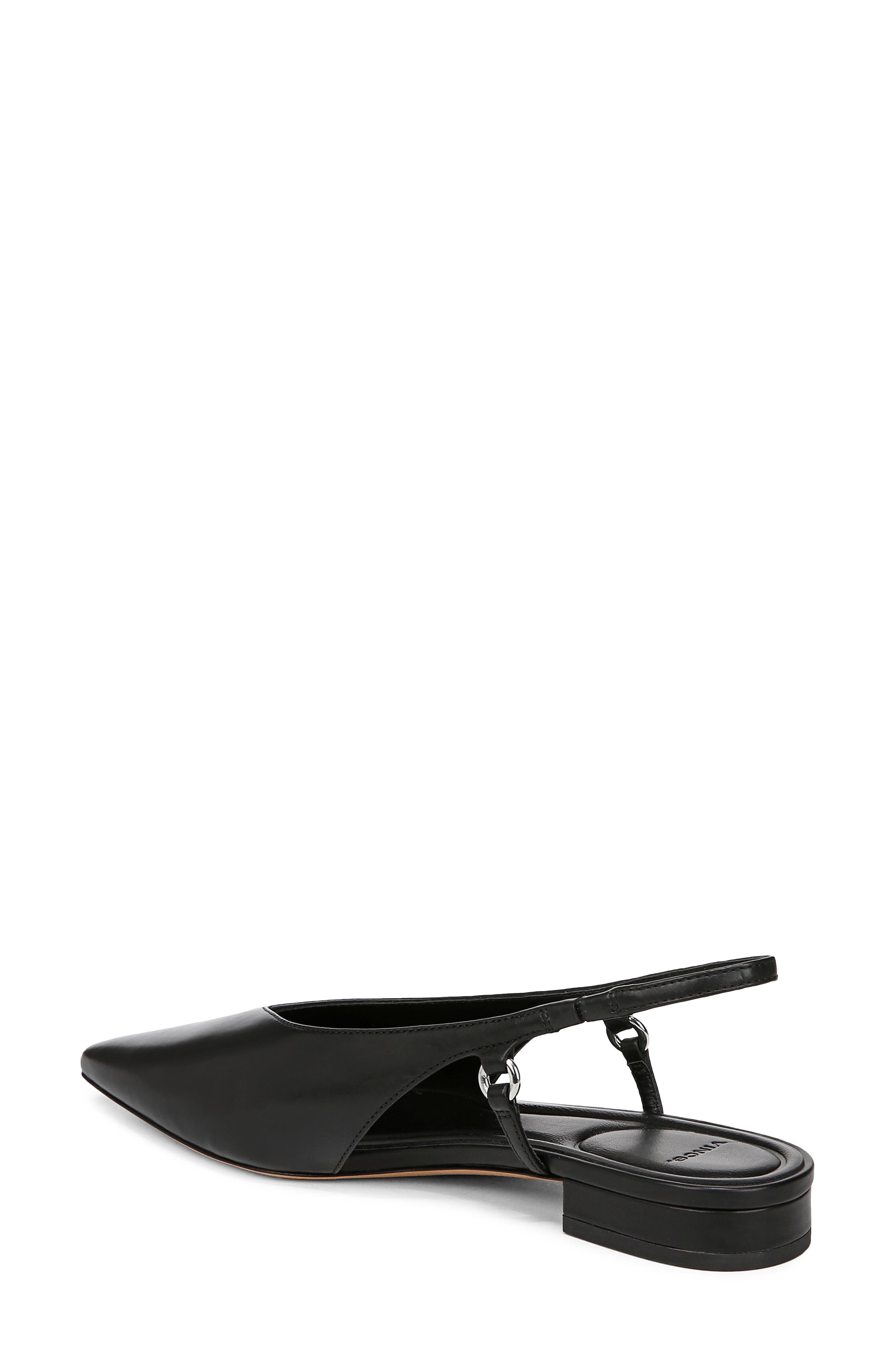 Vince Ines Slingback Pointed Toe Flat, Alternate, color, Black