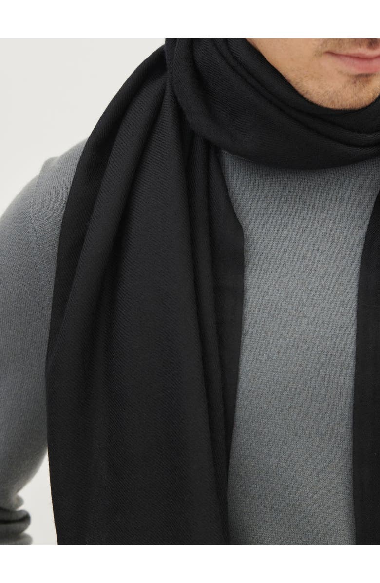 Gobi Cashmere Lightweight Cashmere Woven Scarf, Alternate, color, Black