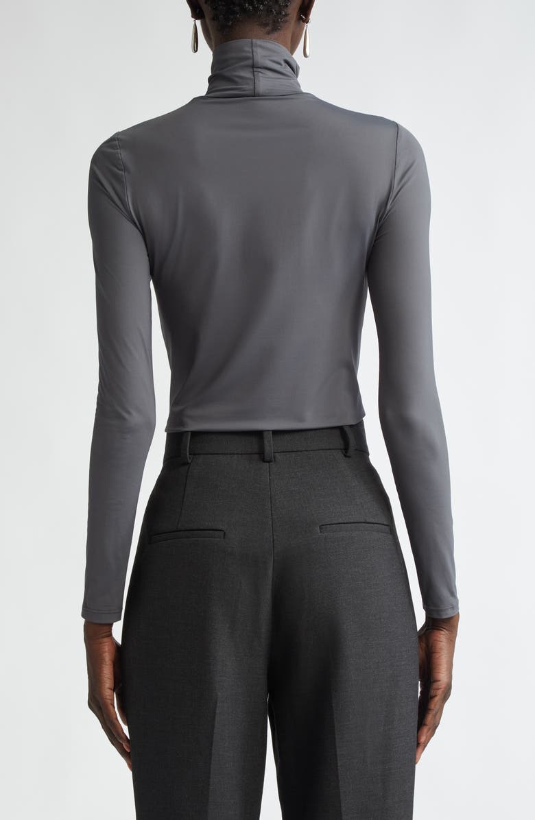 ST. JOHN Nuda Jersey Turtleneck Top, Alternate, color,