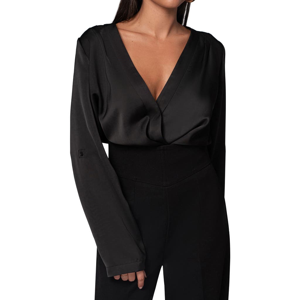 JLUXLABEL JLUXLABEL DRAPE SATIN TOP