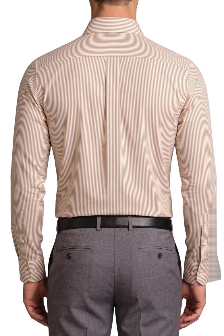 Vertical Stripe Dress Shirt, Alternate, color, BEIGE