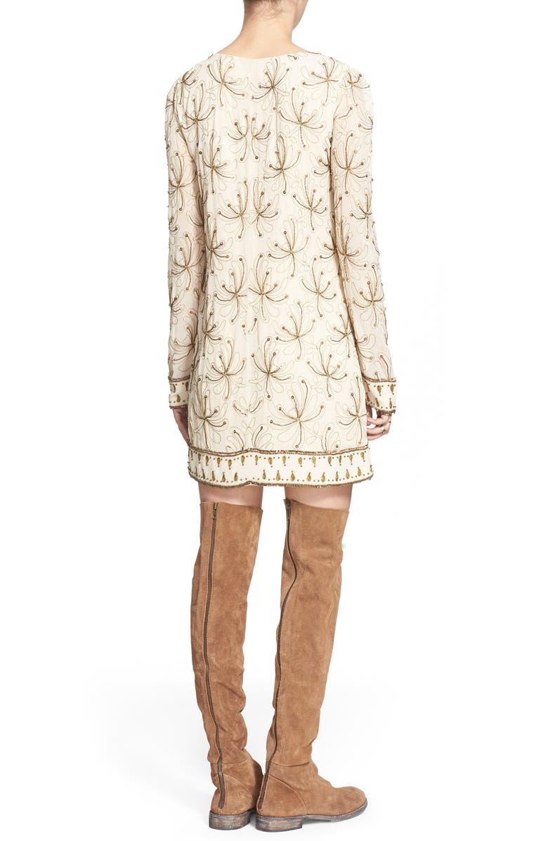 Free People 'Sicily' Beaded Lace-Up Minidress, Alternate, color,