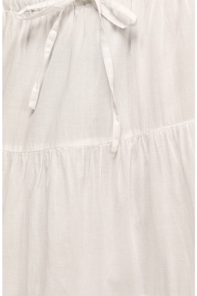 Tiered Poplin Maxi Skirt, Alternate, color, BRIGHT WHITE