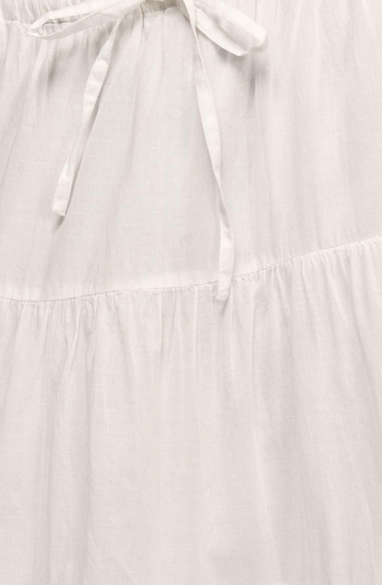 Lucky Brand Tiered Poplin Maxi Skirt, Alternate, color, Bright White