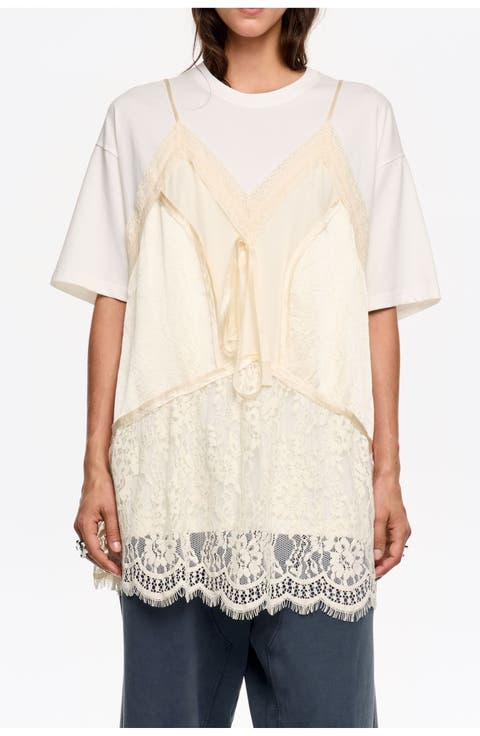 Layer Lace T-Shirt Top