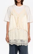 Bimba y Lola Layer Lace T-Shirt Top