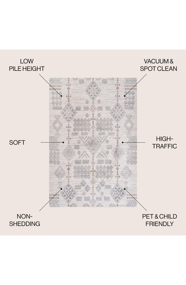 JONATHAN Y Bhalil Berber Diamond Geometric Area Rug, Alternate, color, Beige/Gray