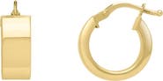 The Lovery Fine Jewelry Mini Square Tube Huggie Hoop Earrings