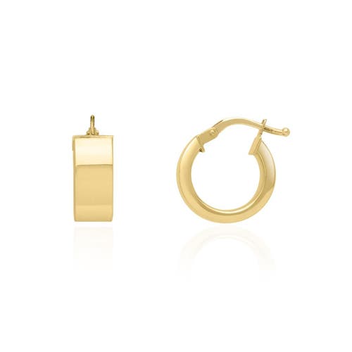 The Lovery Fine Jewelry Mini Square Tube Huggie Hoop Earrings In Gold