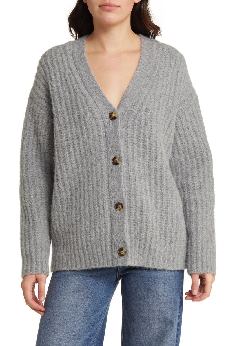 Nordstrom Rib Cozy Cardigan, Alternate, color, 