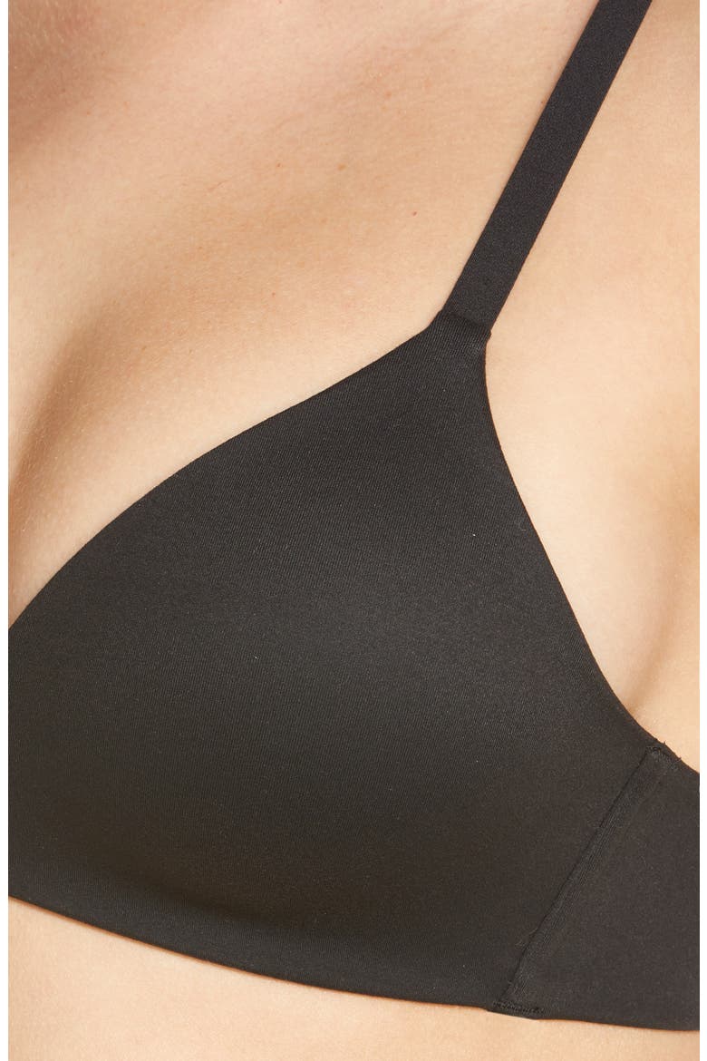 How Perfect Wire Free T-Shirt Bra, Alternate, color, BLACK