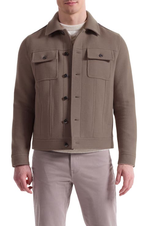 Hybrid Melton & Wool Trucker Jacket