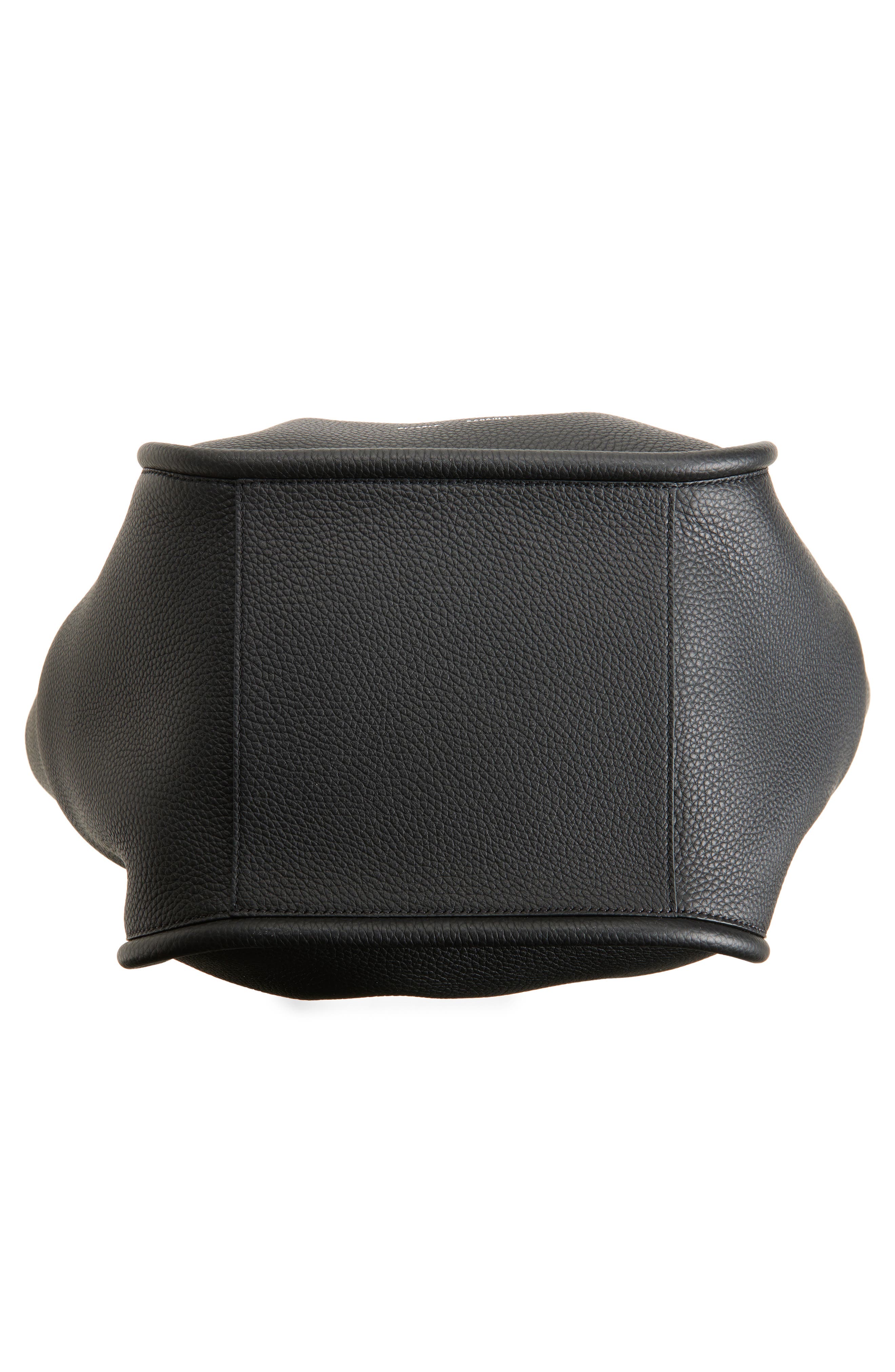 Proenza Schouler Large Ruched Pebbled Leather Tote, Alternate, color, Black