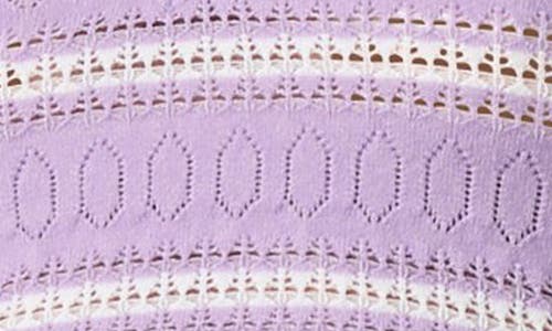 Florence By Mills Pointelle Halter Crop Top In Purple