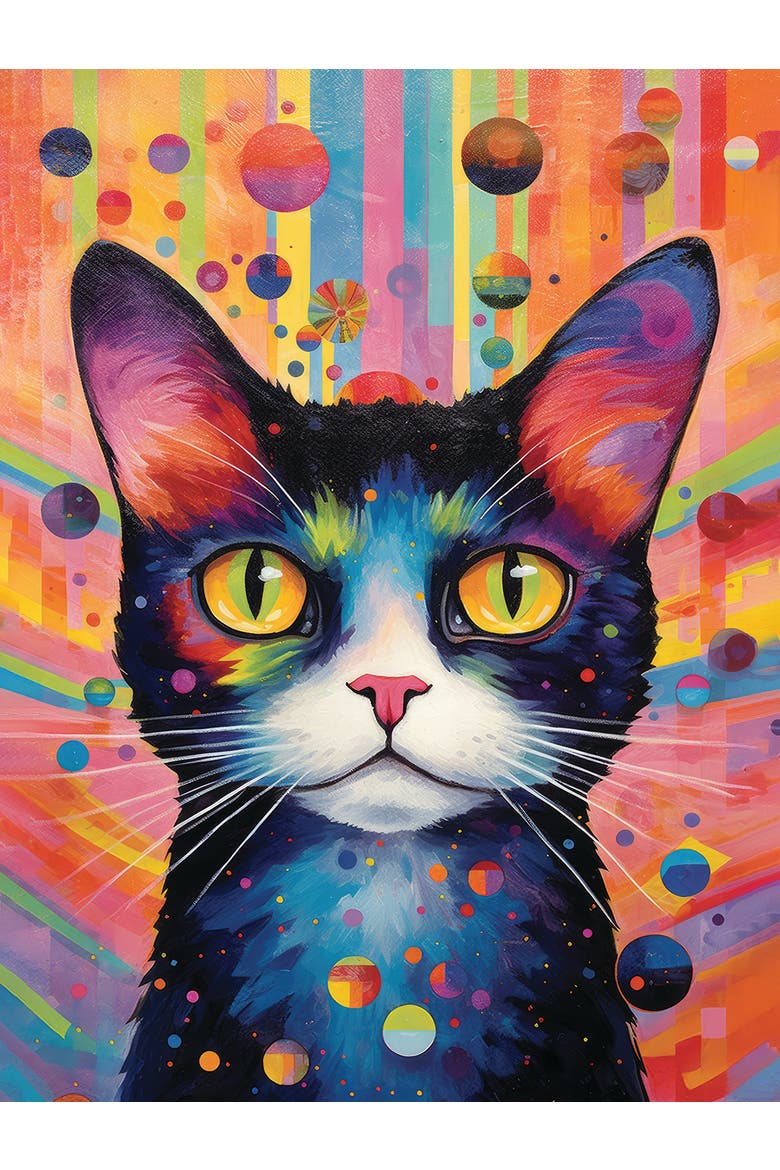 Pop Art Cat 500 piece Jigsaw Puzzle for Adults, Alternate, color, Multicolor