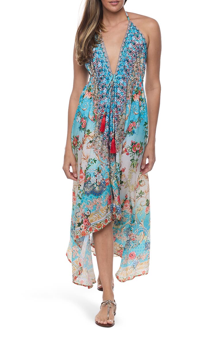 Halter Maxi Dress, Main, color, BLUE