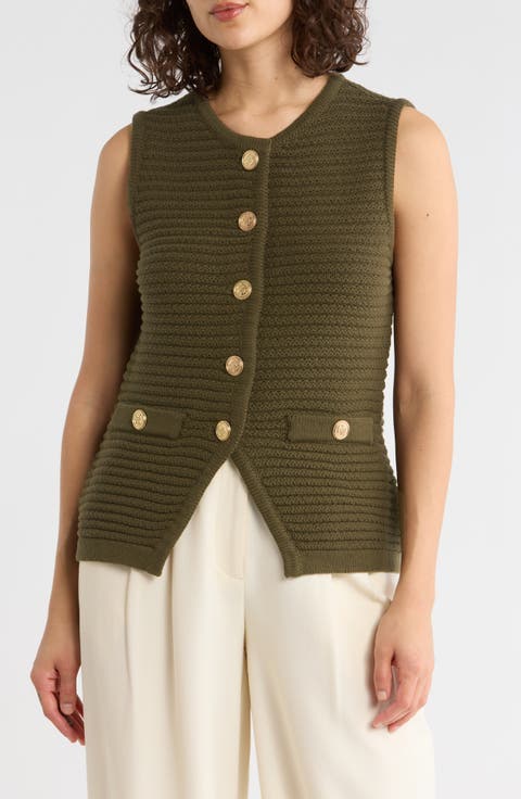 Buttoned Sweater Vest