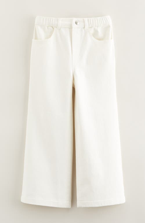 Nordstrom Kids' Wide Leg Jeans In Ivory Egret
