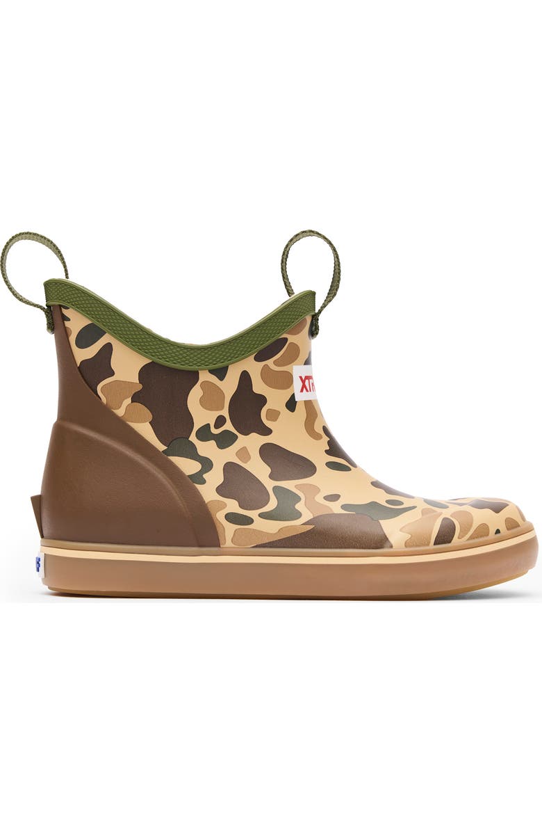 XTRATUF Waterproof Deck Boot, Alternate, color, Duck Camo/Beige/Bison