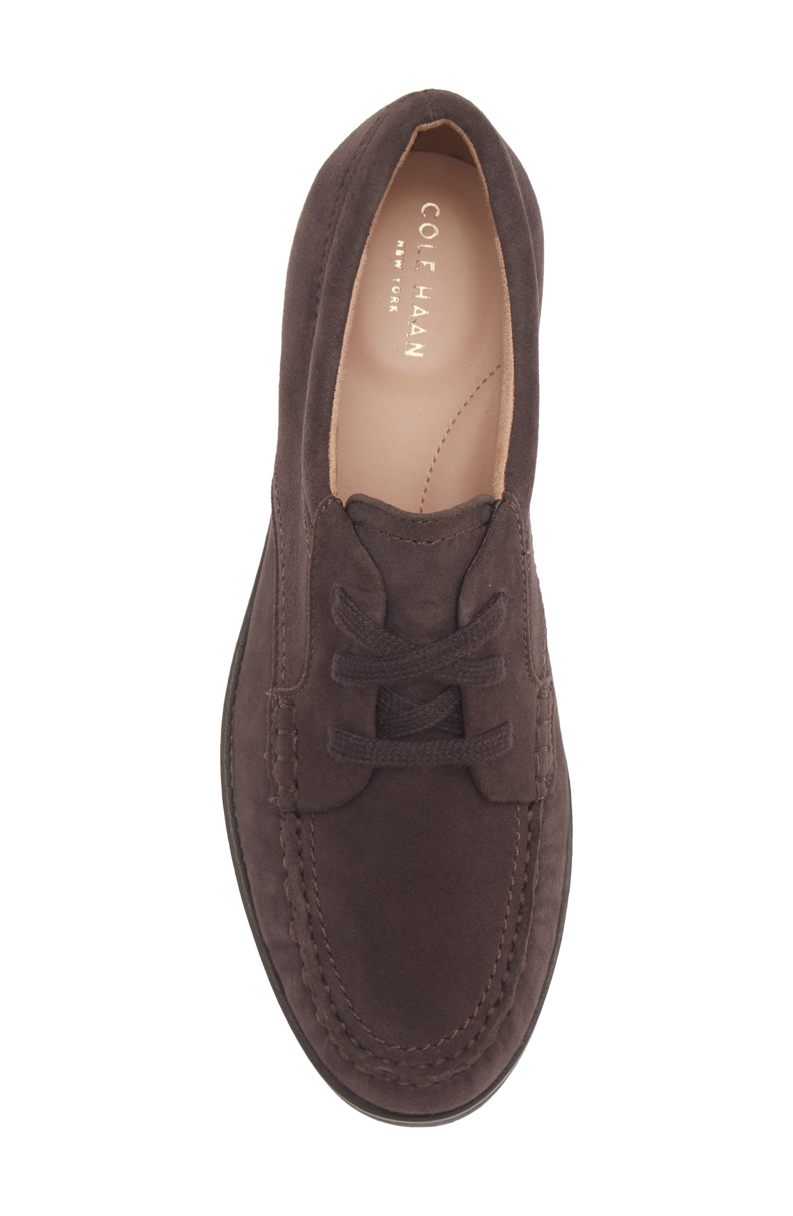 Stassi Leather Derby, Alternate, color, DARK CHOCOLATE SUEDE