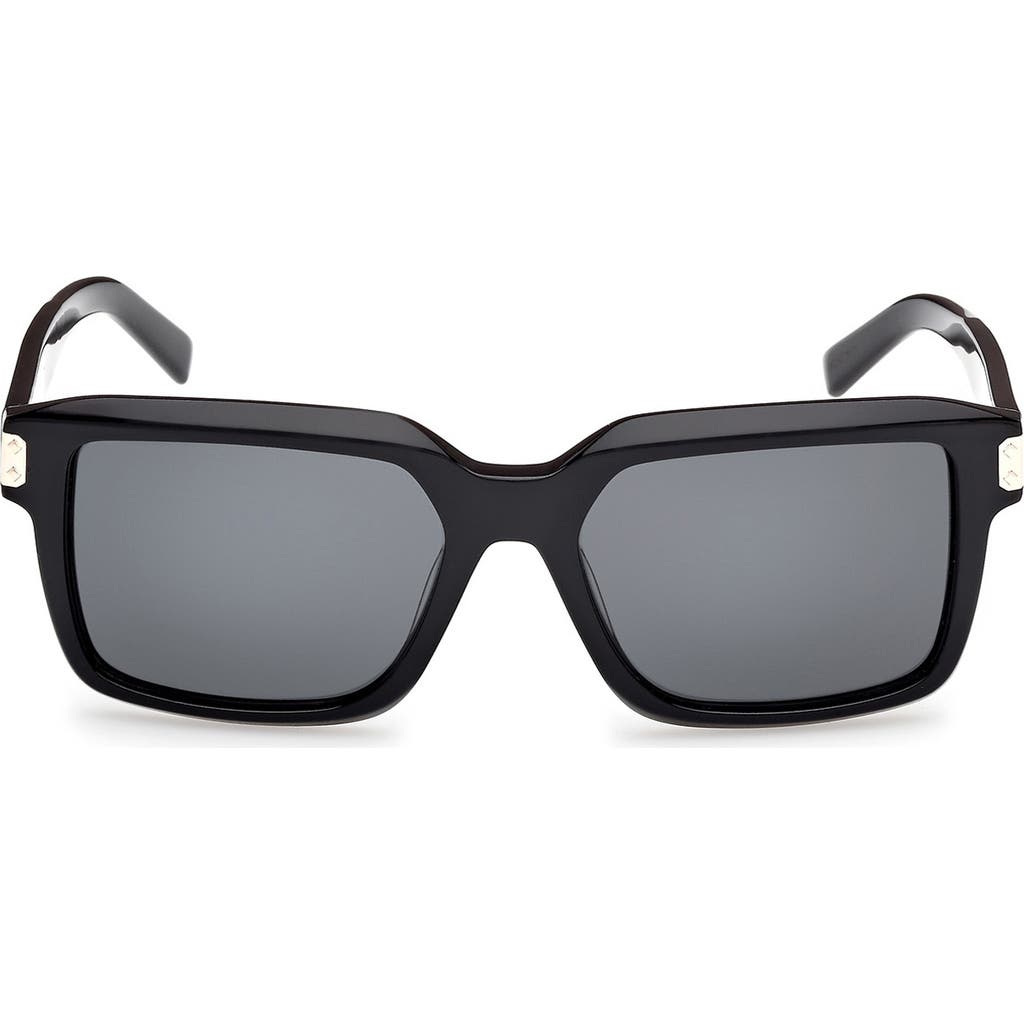 MCM 54mm Polarized Square Sunglasses in Shiny Black /Smoke  product