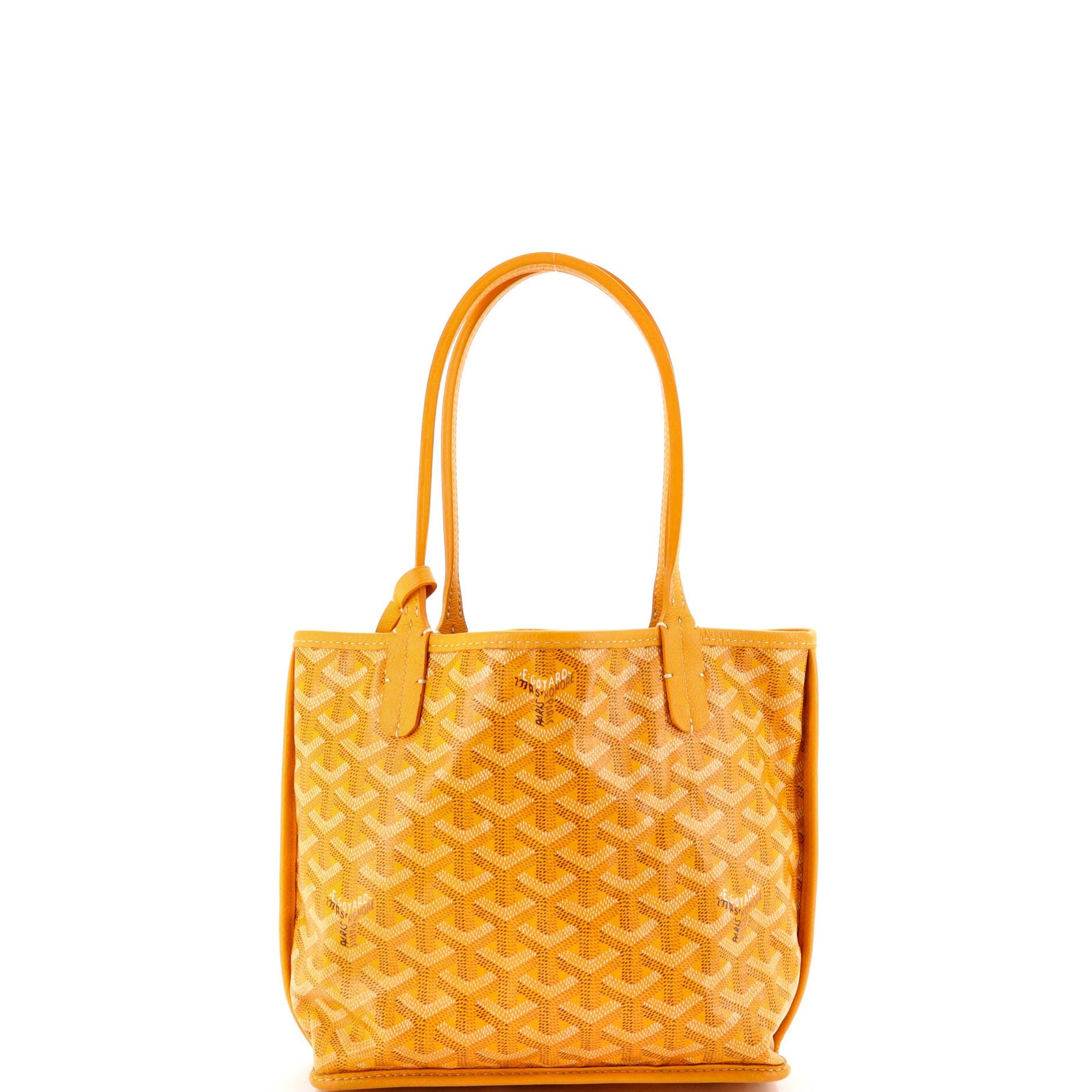 Pre-Owned Goyard Anjou Reversible Tote Coated Canvas Mini, Alternate, color, Yellow