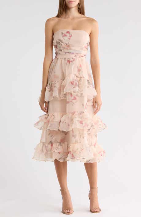 Marigold Strapless Tiered Dress