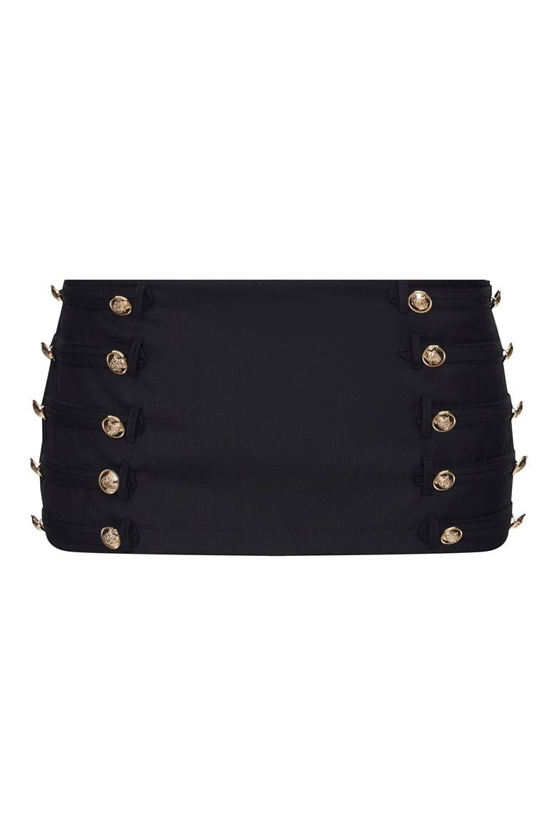 Rush Hour Button Skort, Alternate, color, ONYX
