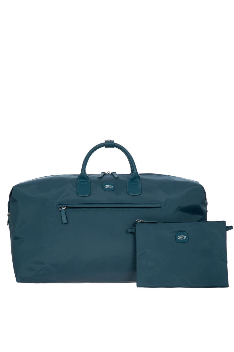 Positano Expandable 21" Carry On Spinner w/Pocket & 22" Deluxe Duffle 2 Piece Luggage Set, Alternate, color, Sea Green