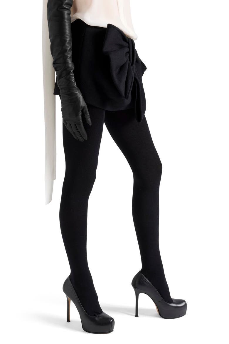 Bow Wool Blend Miniskirt, Alternate, color, WOOL BLEND BLACK