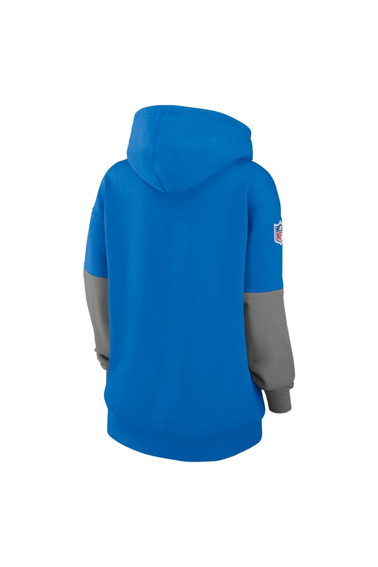 Women's Nike Blue Detroit Lions 2024 Sideline Essential Fleece Pullover Hoodie, Alternate, color, Blue