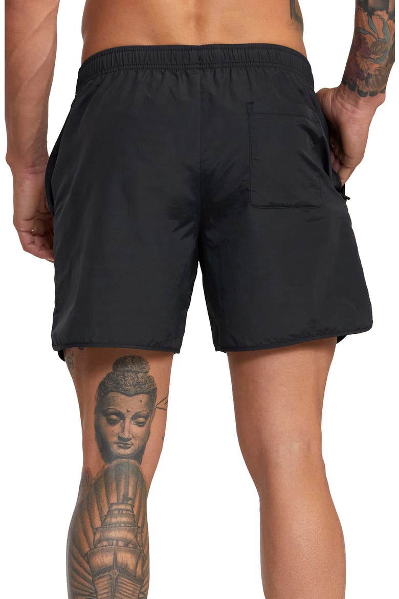 Outsider Basecamp Nylon Drawstring Shorts, Alternate, color, BLACK