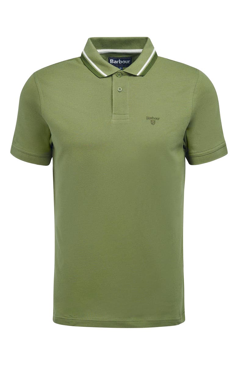 Barbour Otterburn Tipped Cotton Piqué Polo, Alternate, color, 