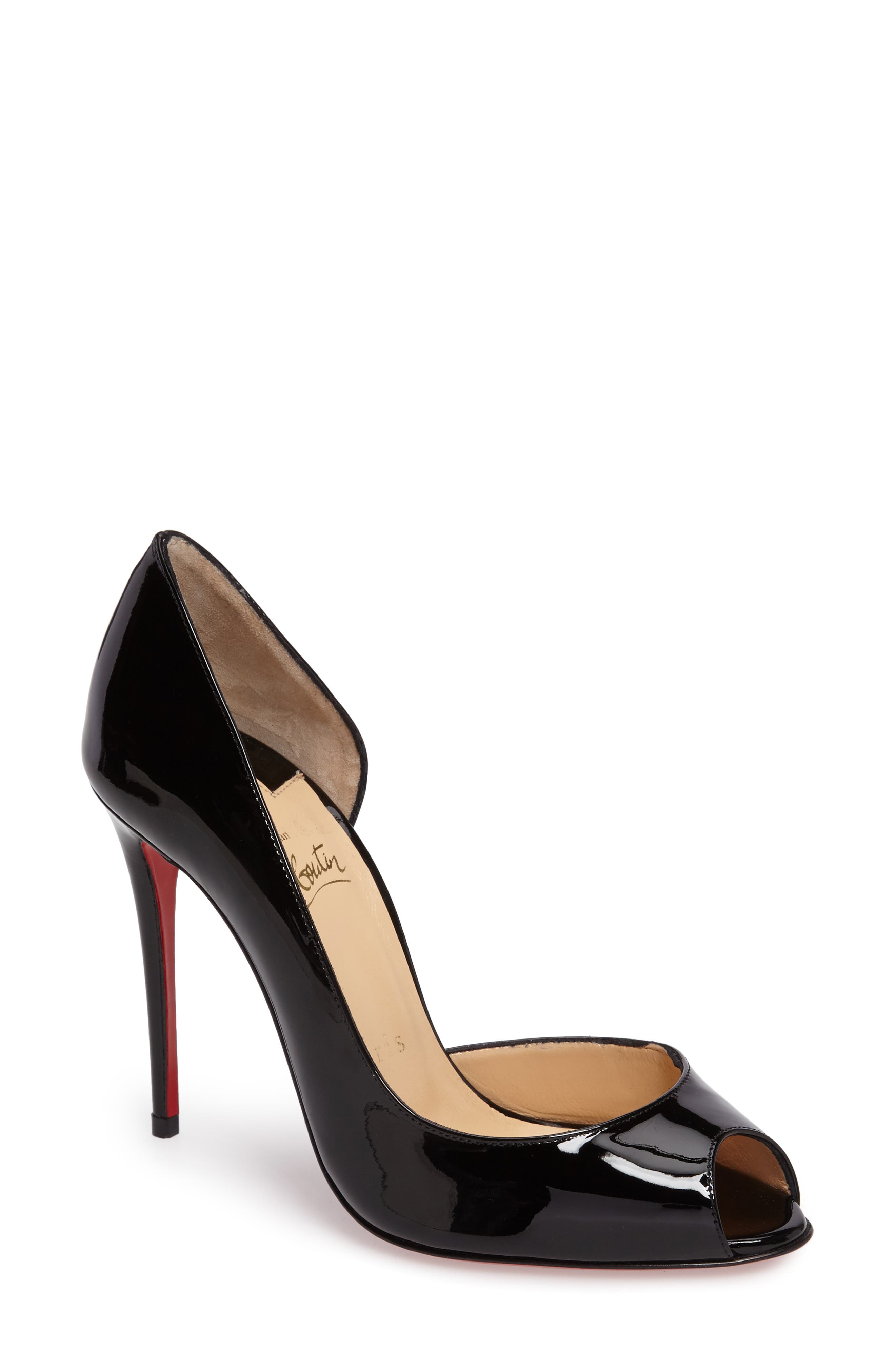 Christian Louboutin Demi Half d'Orsay Peep Toe Pump, Main, color, 