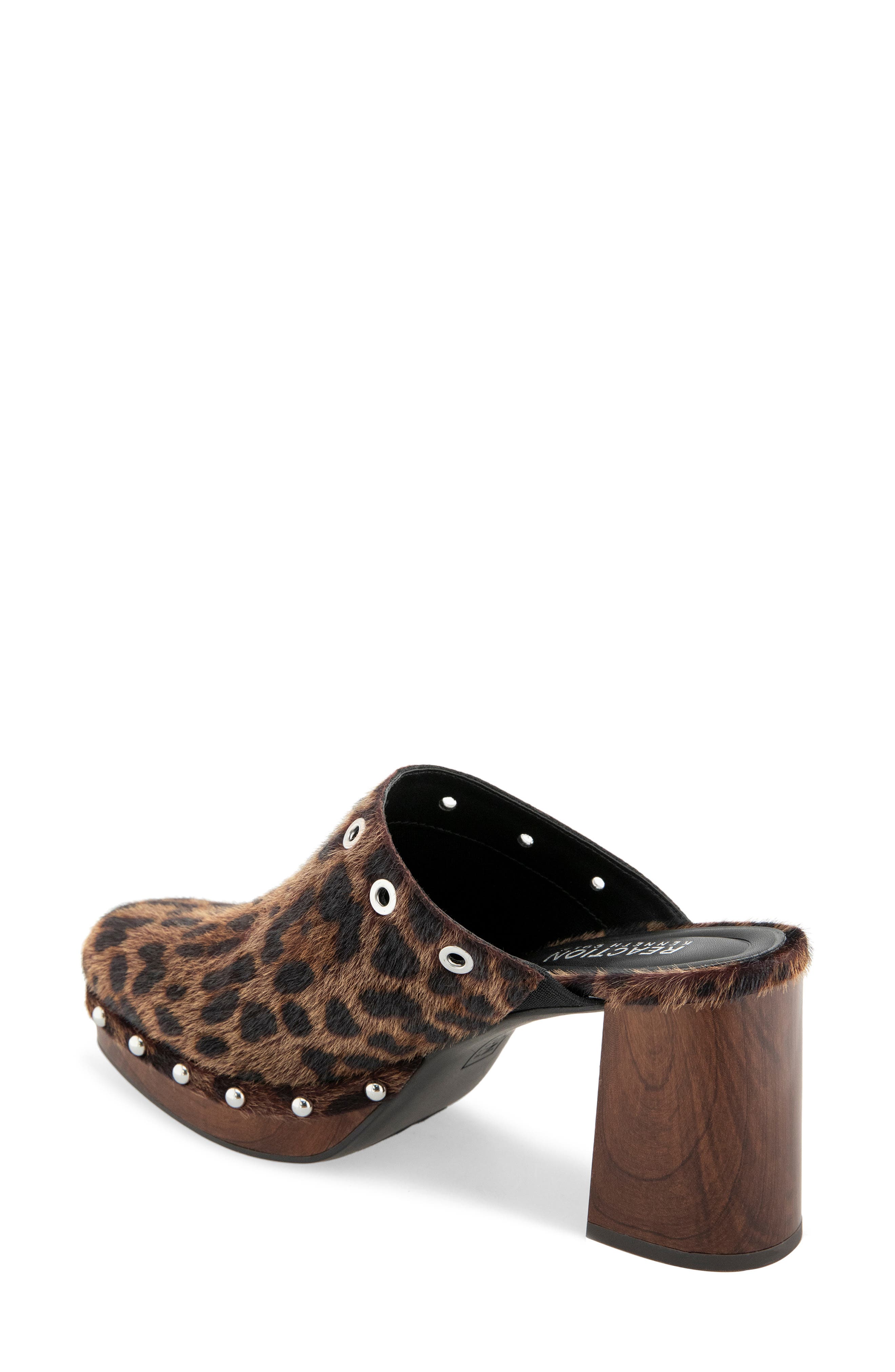 Kalley Grommet Platform Mule, Alternate, color, DARK BROWN HAIRCALF