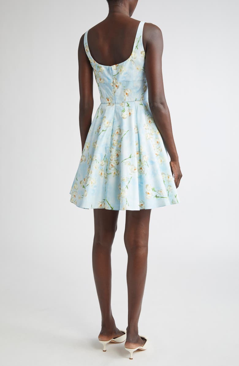 Emilia Wickstead Mona Floral Cotton Sundress, Alternate, color, Little Lillies On Blue