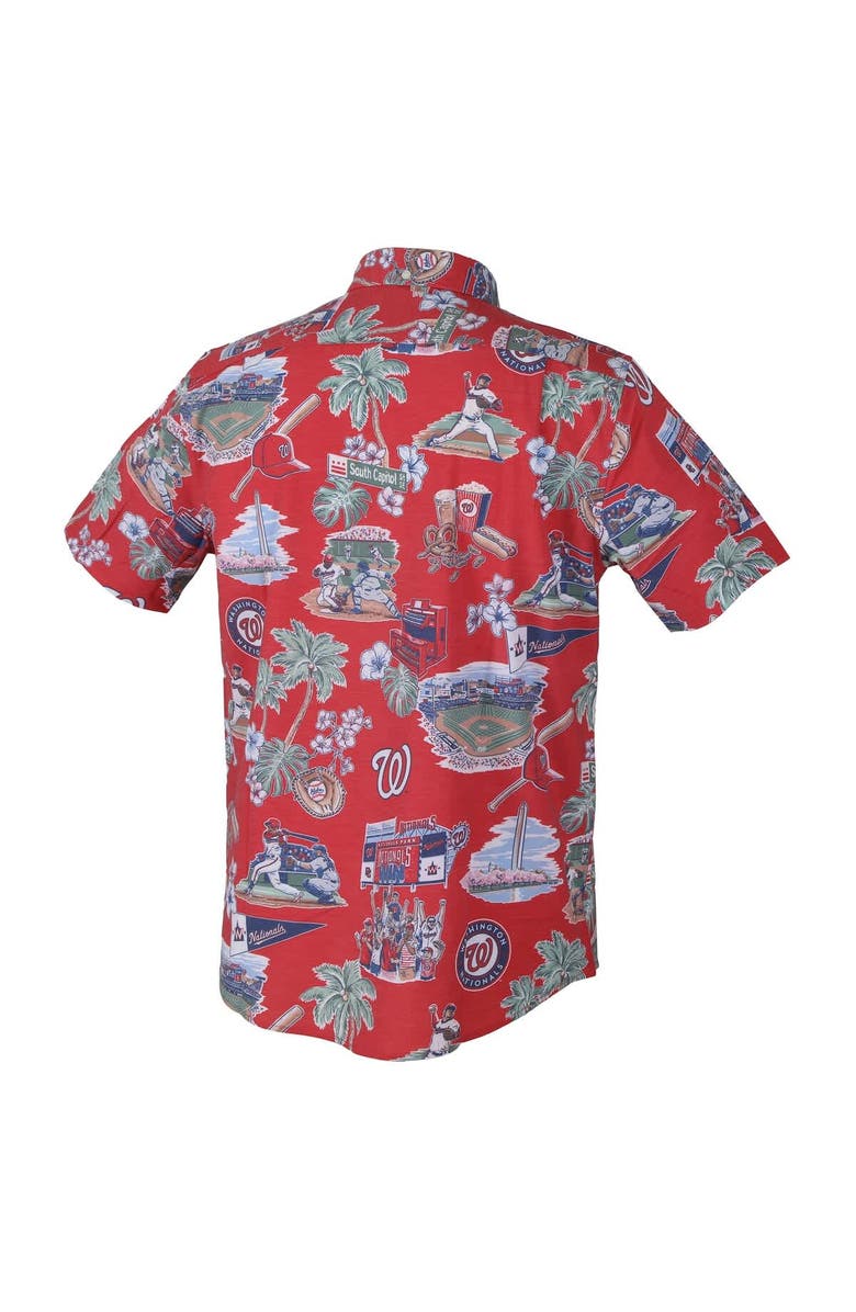 Reyn Spooner Men's Reyn Spooner  Red Washington Nationals Scenic Tri-Blend Button-Down Shirt, Alternate, color, Red