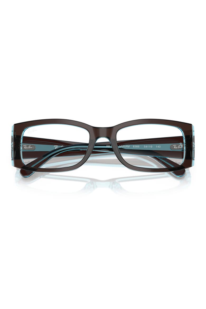 Miriam 54mm Square Optical Glasses, Alternate, color, BLUE BROWN