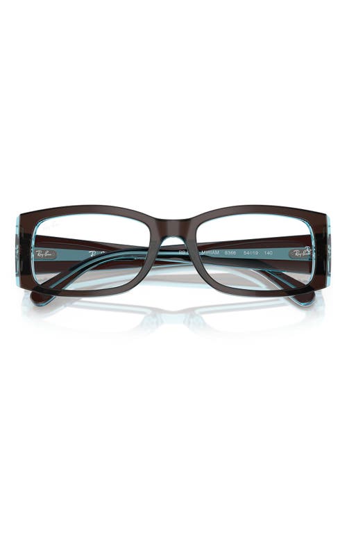 Ray Ban Ray-ban Miriam 54mm Square Optical Glasses In Blue Brown