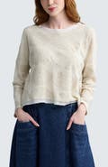 LUUKAA Riley Textured Hemp & Cotton Jacquard Blouse