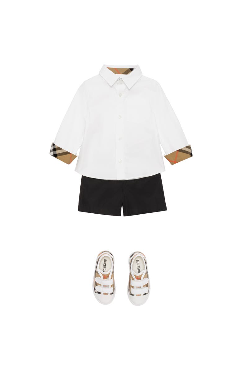 Burberry Cotton Oxford Shirt, Alternate, color, White