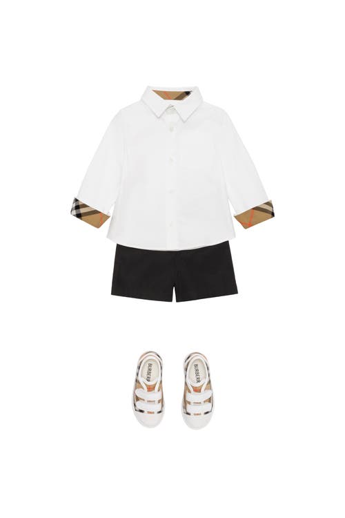 Burberry Check-trim Oxford Shirt In Multi