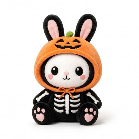 Halloween Bunny Plush Pumpkin Skeleton Rabbit Stuffed Animal Cute Soft Plush Toy Halloween Decor
