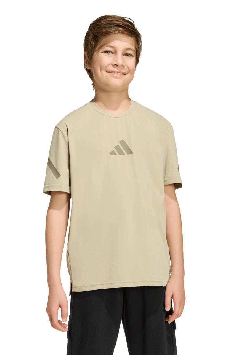adidas Originals Kids' Z.N.E Stretch T-Shirt, Alternate, color, Wonder Cargo/ Clay