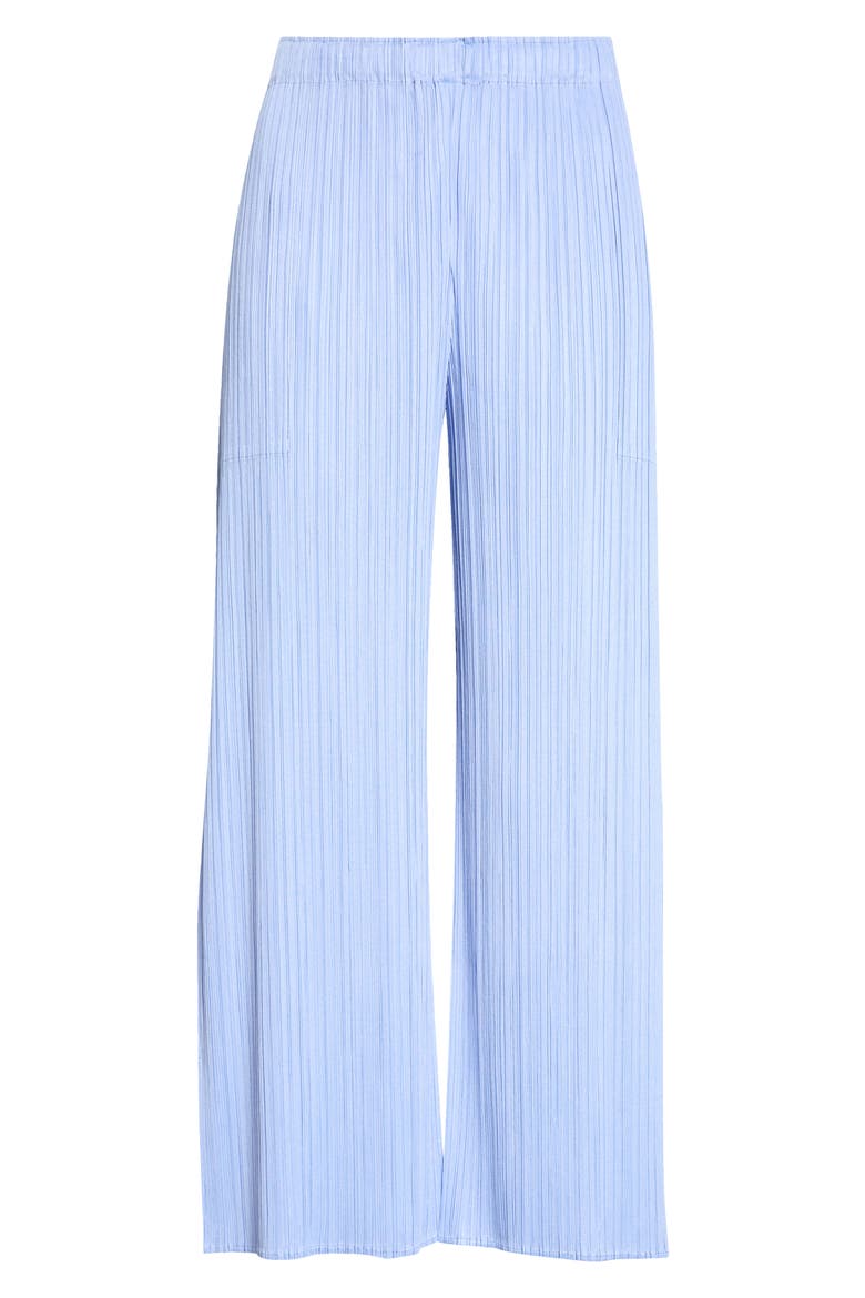 Monthly Colors August Pleated Crop Straight Leg Pants, Alternate, color, LIGHT BLUE