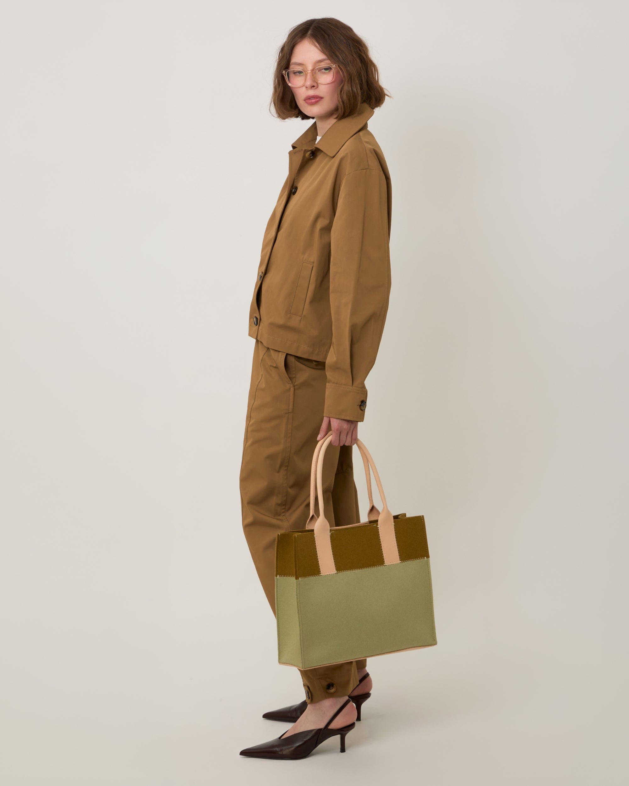 Graf Lantz Jaunt Merino Wool Midi Tote, Alternate, color, Brine / Dew