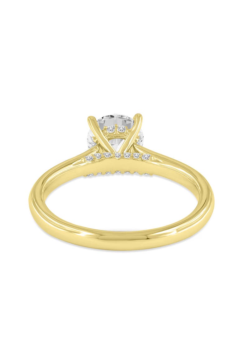Keira 14K Yellow Gold Round Cut Lab Grown Diamond Hidden Halo Engagement Ring - 1.15 Ct, Alternate, color, 14K Yellow Gold