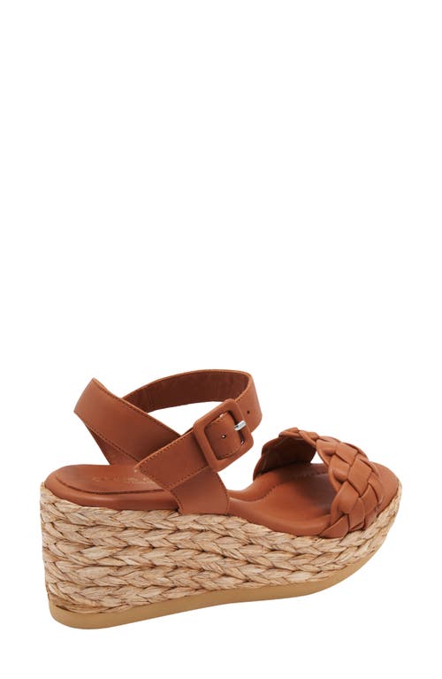 Andre Assous Cecilia Platform Wedge Sandal In Cognac