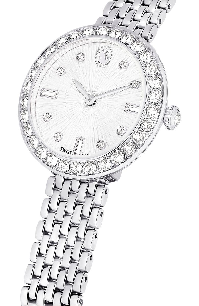 Swarovski Certa Bracelet Watch, 30mm, Alternate, color, Silver